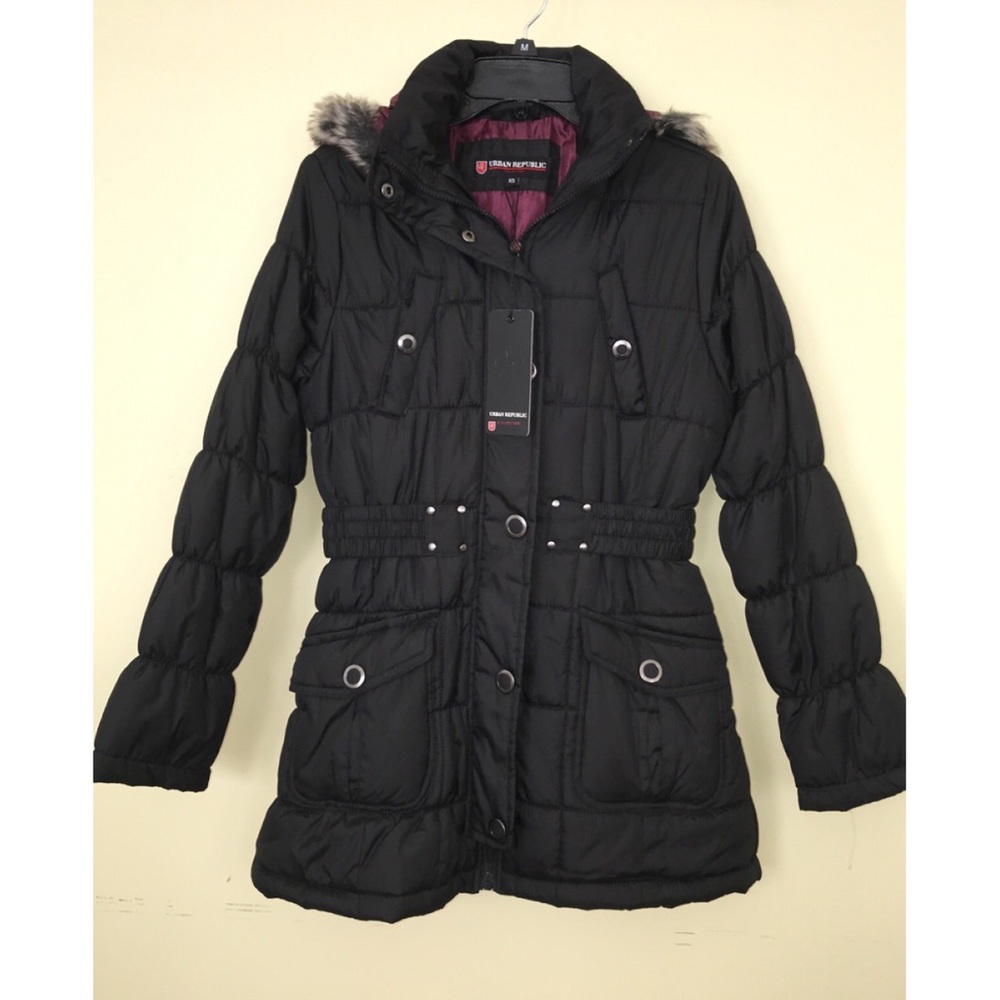 Urban Republic Black Parka Coat